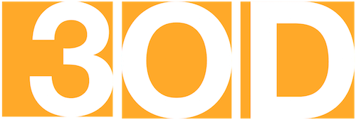 logo of 3OD or three orange digits